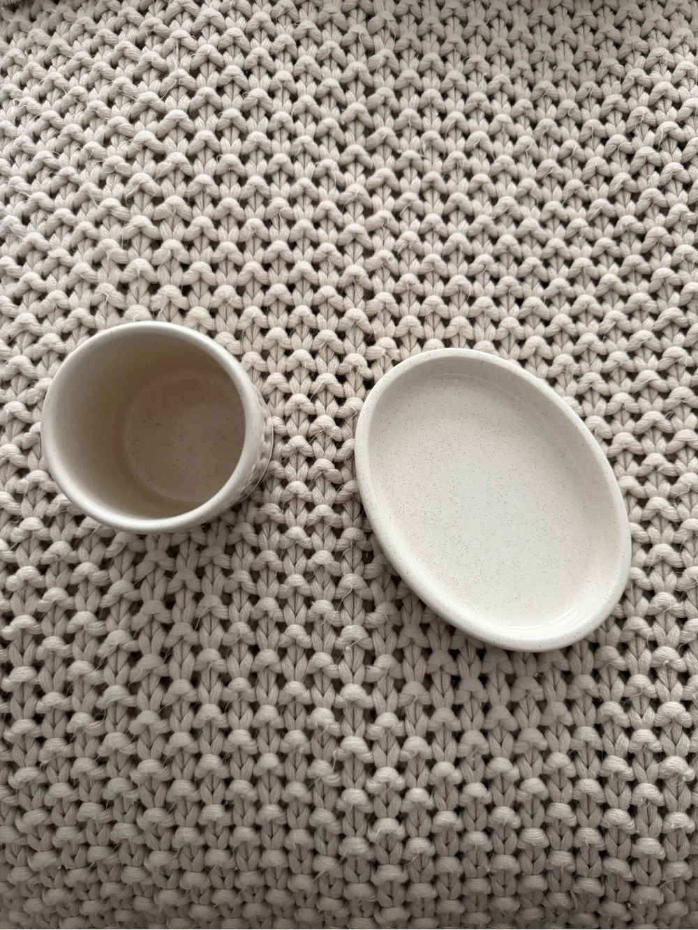 Target Cream Ceramic Trinket Bowl and Cup Set